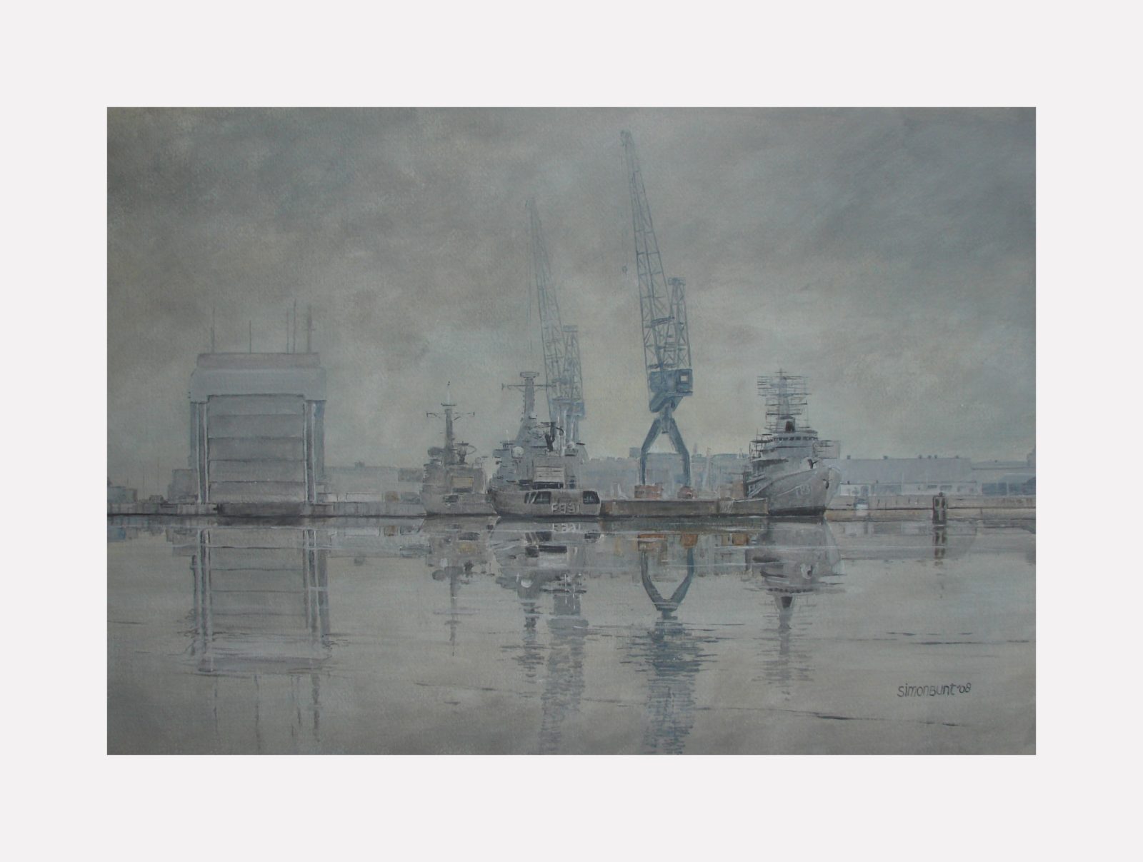 DenHelderNavalPort, acrylic on paper, 60x42