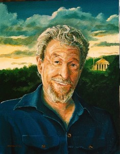 Postume painting of the late Jon Jones(husband to Margriet Spier) acrylic on  canvas  40×50