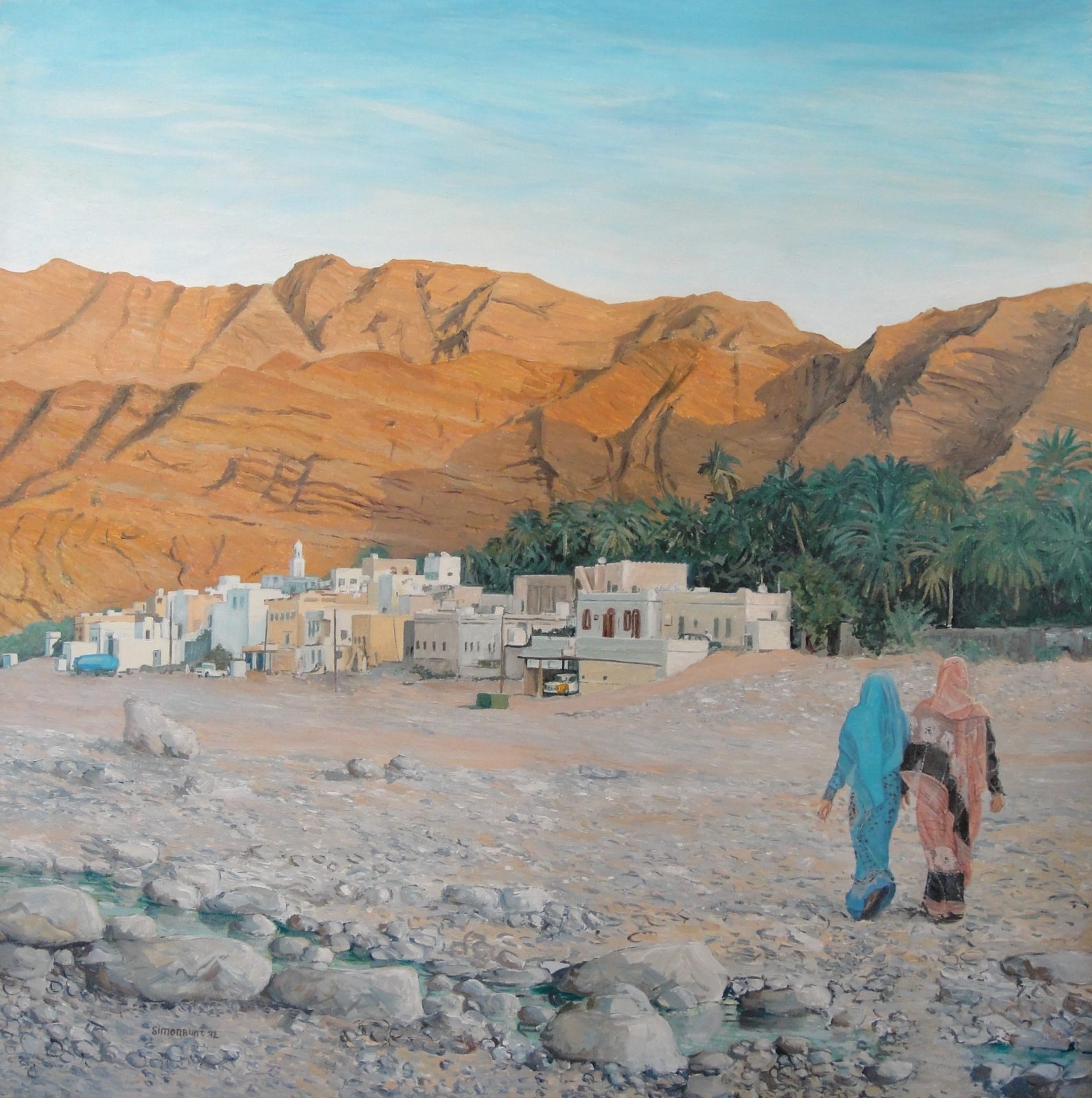 Wadi Al Mhay, Acrilic on linen, 80 x 80