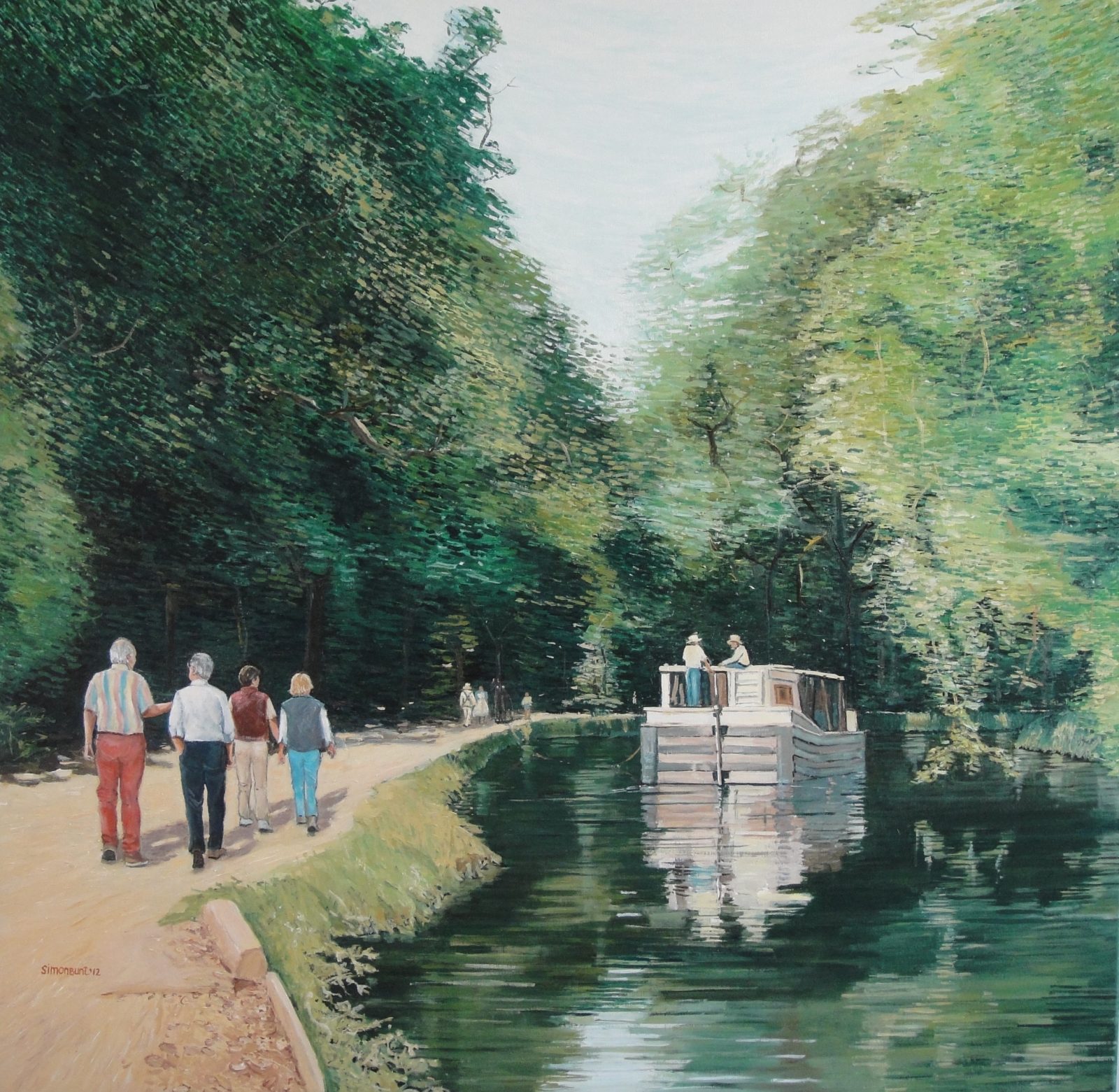 c&o canal Washington DC acrylic on linen 100x1007